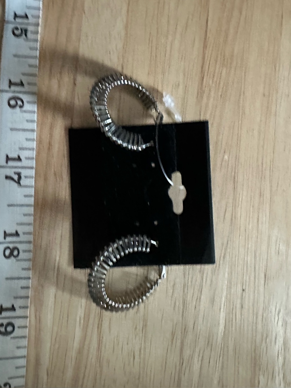 Silver Textured Hoop Earrings - Women Jewelry